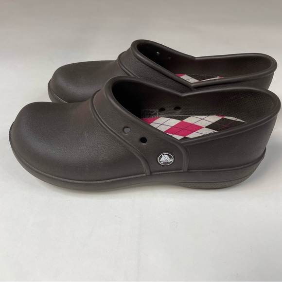 Crocs Women’s Shoes Slip On Clogs Size 9 Solid Brown #1219 - Picture 3 of 11